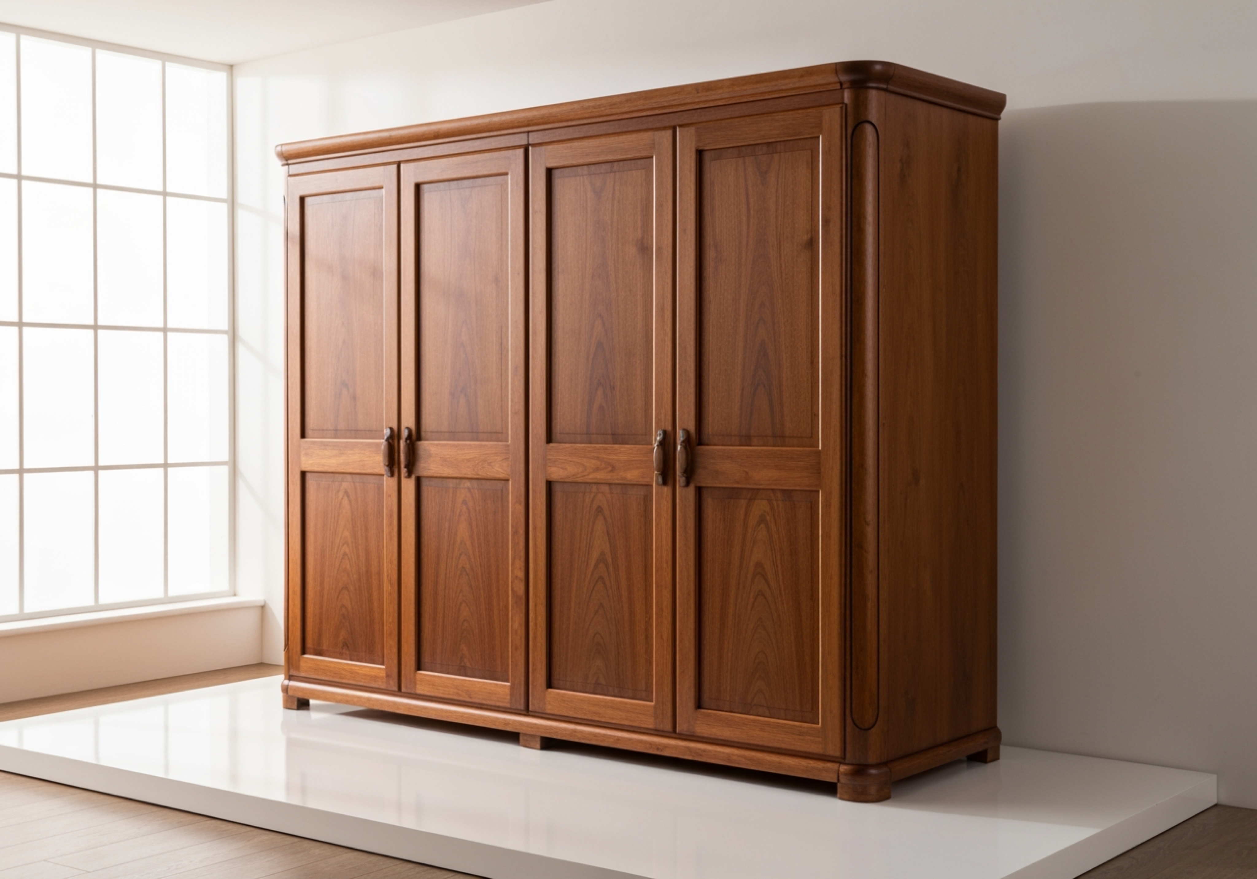 Freestanding Wood Wardrobe